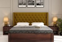 Upholstered king bed with storage